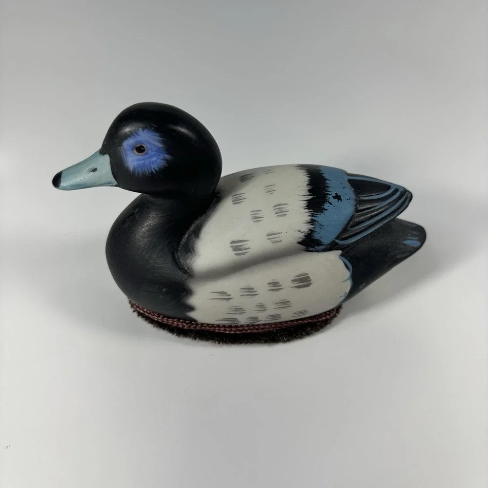 Vintage Jasco Ceramic Duck Lint Remover Duck Decoy Figure